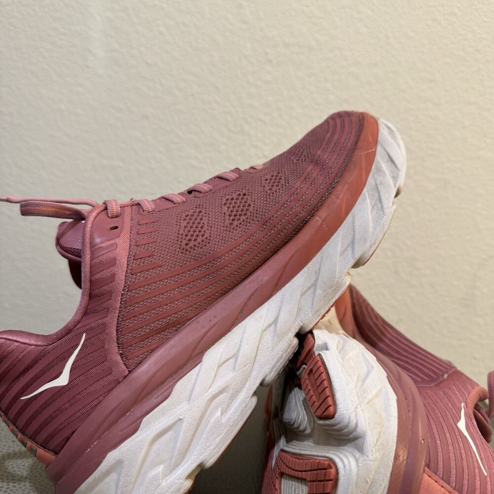 Hoka One One Bondi 6 Womens 9 Heather Rose Lantana Walk Comfort - Picture 11 of 16